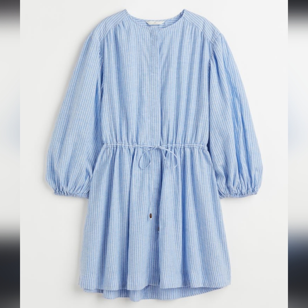 Short Linen Blend Dress